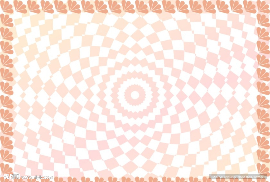 桔红花开 商业证书纹