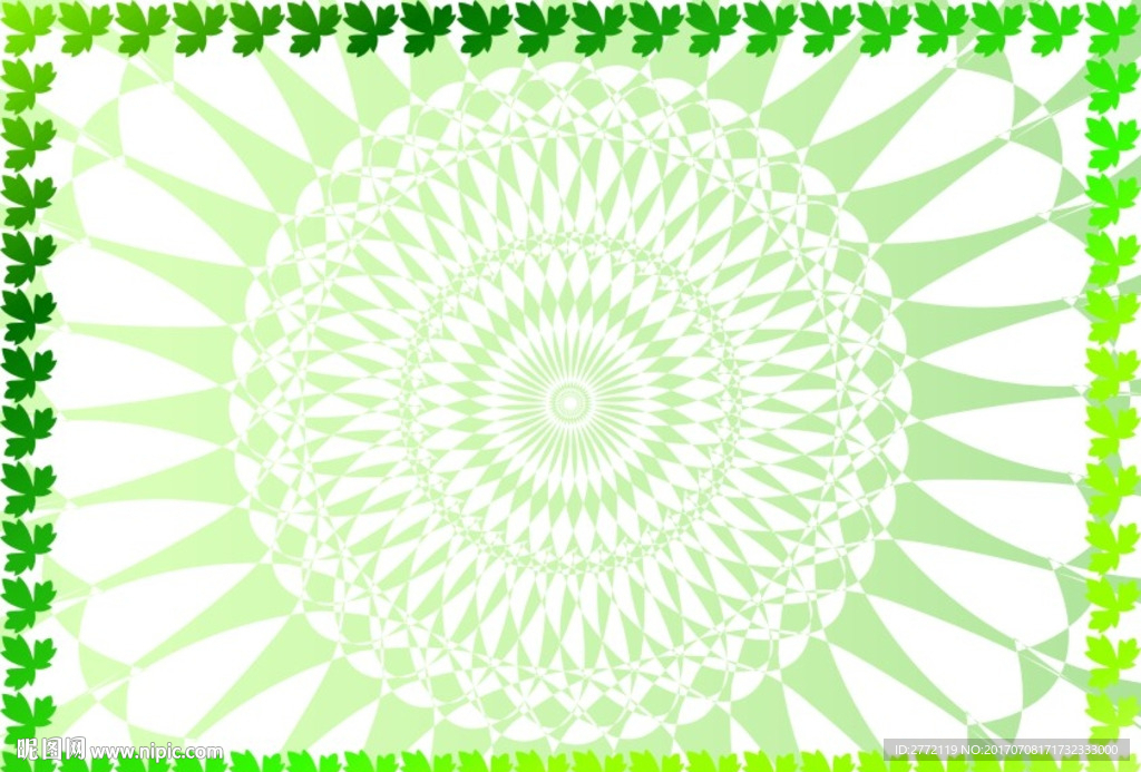 叶翠绿 环保证书纹