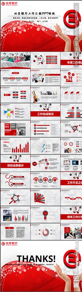 北京银行工作总结计划PPT
