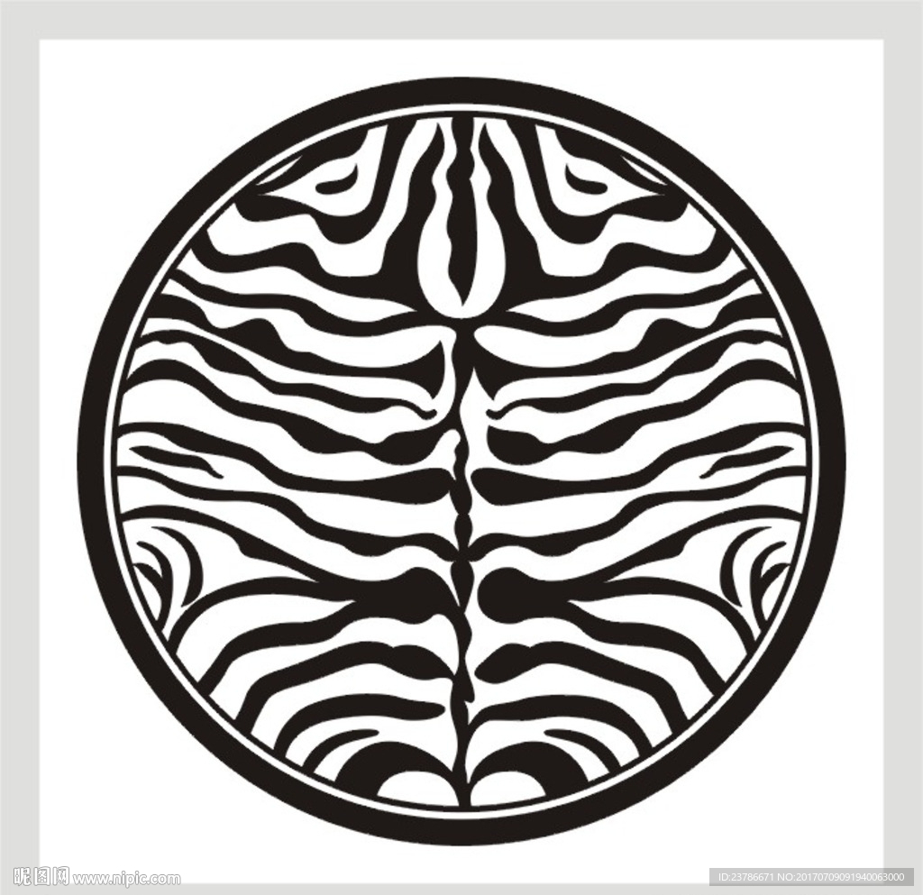 黑白虎皮纹地毯图