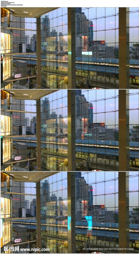 建筑玻璃墙反射电视