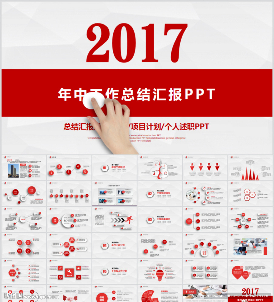 年中工作总结汇报ppt