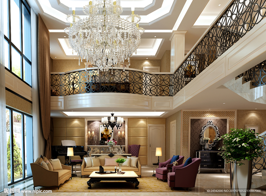 别墅客厅效果图