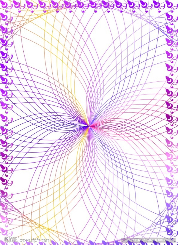 紫花团 特色证书纹