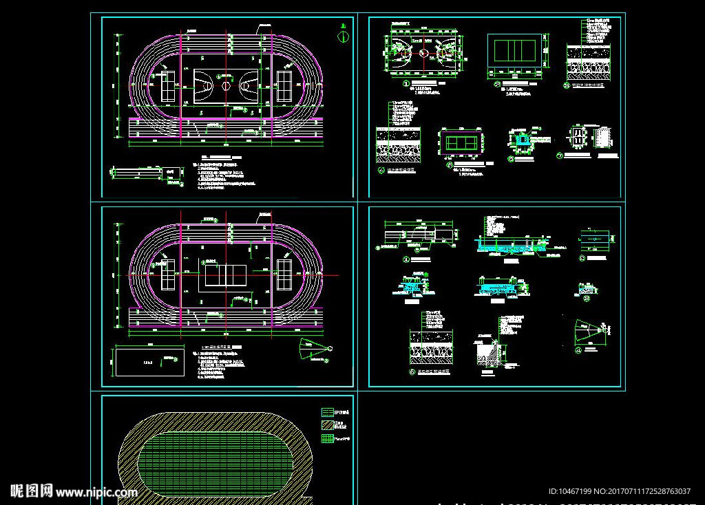 学校跑道施工图