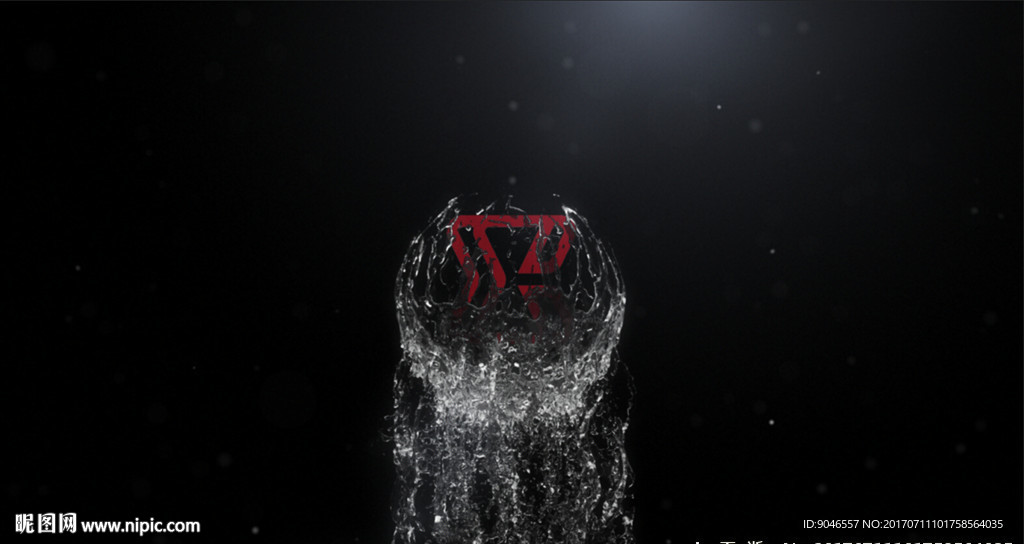 黑暗中的水流出示logo