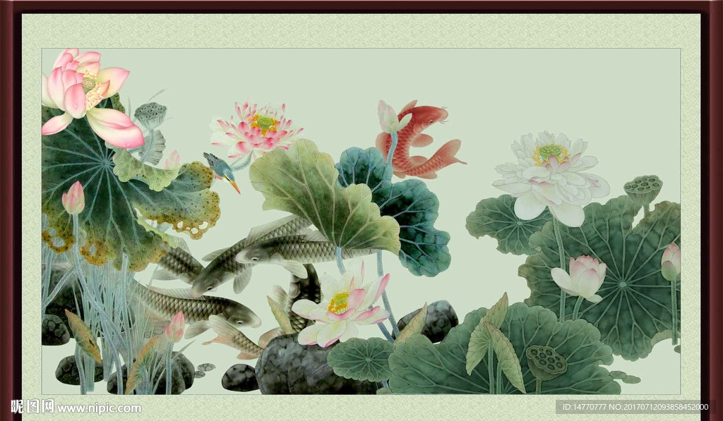 国画荷花