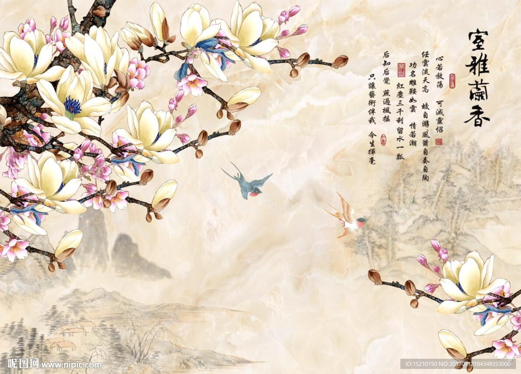 室雅兰香玉兰花