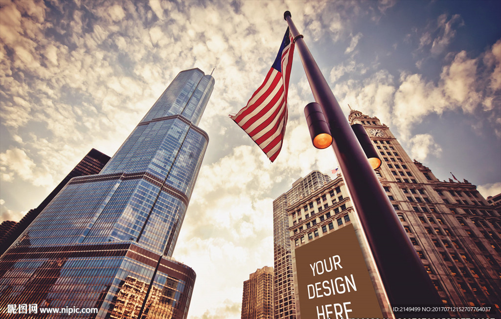 户外广告牌样机智能模板