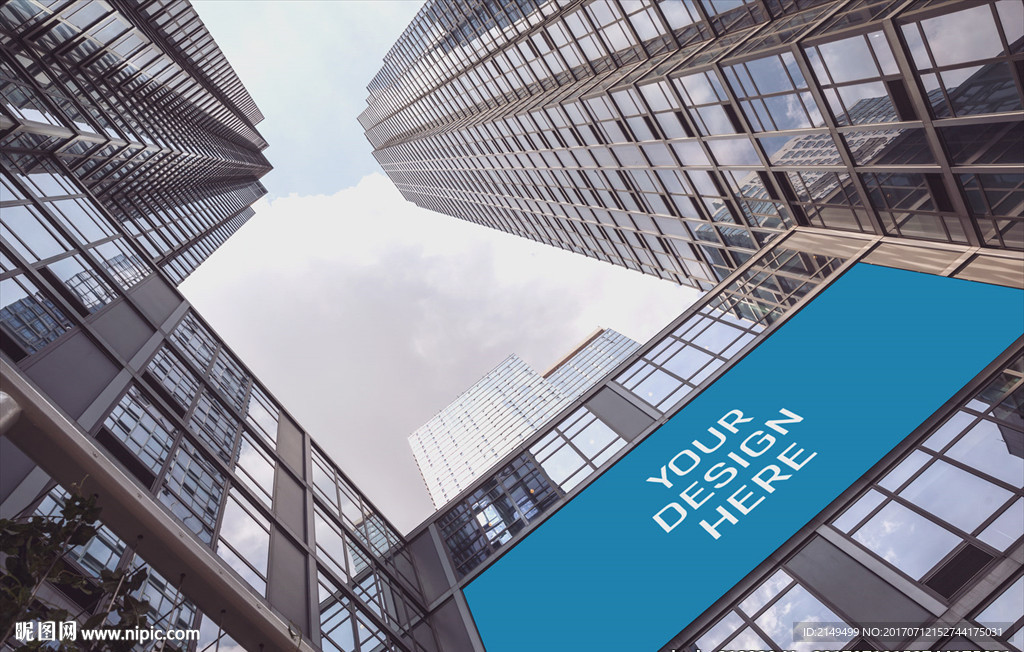 户外广告牌样机智能模板