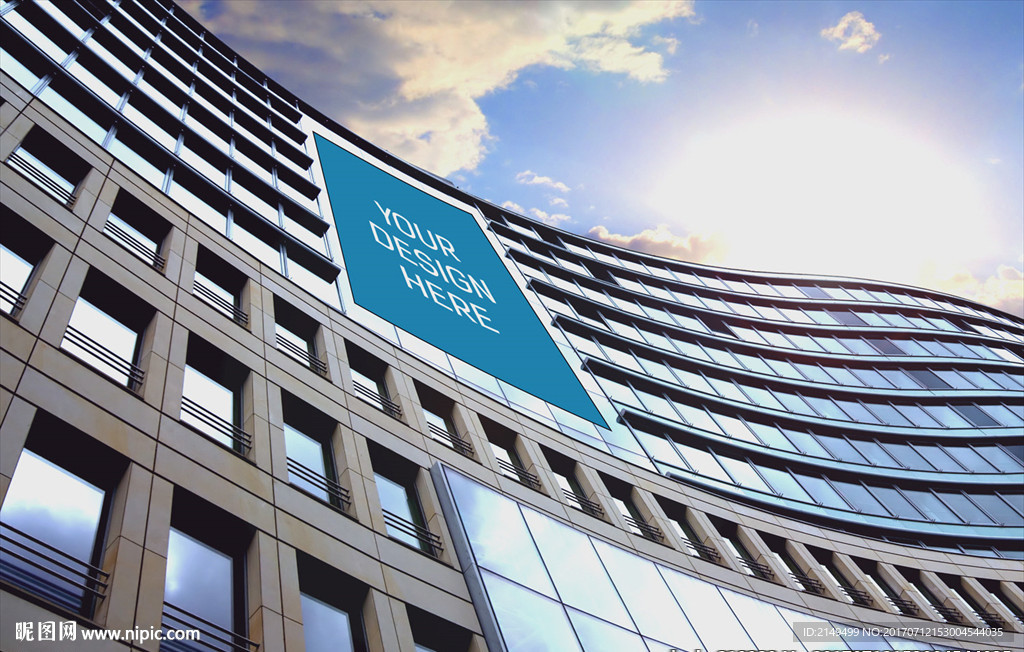 户外广告牌样机智能模板