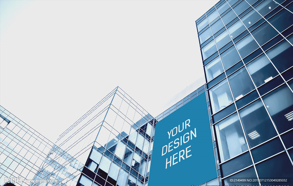 户外广告牌样机智能模板