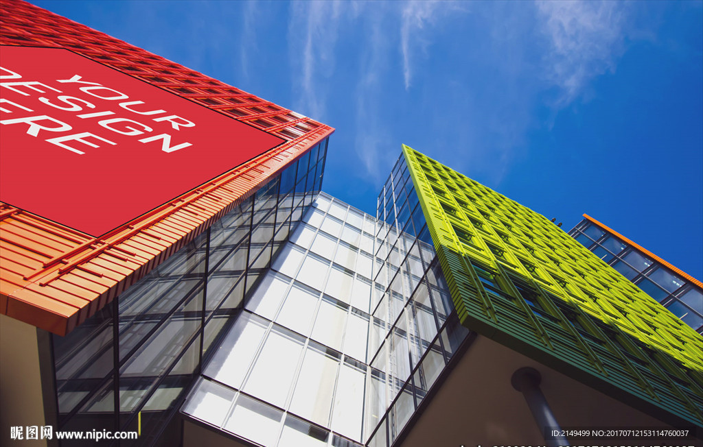 户外广告牌样机智能模板