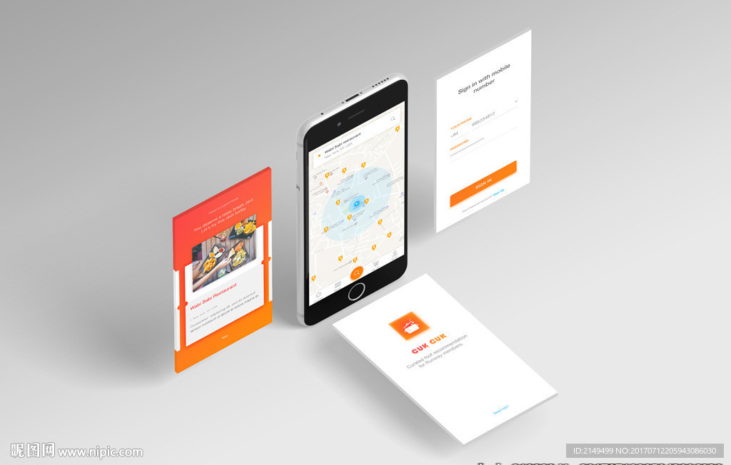 APP手机UI样机展示图
