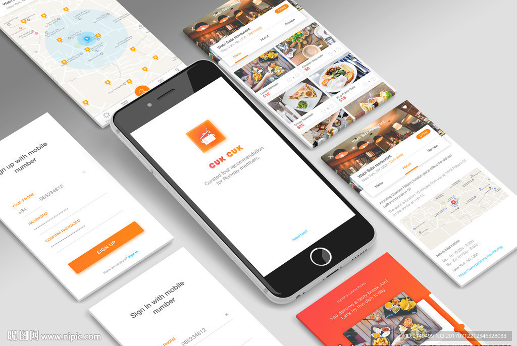 APP手机UI样机展示图