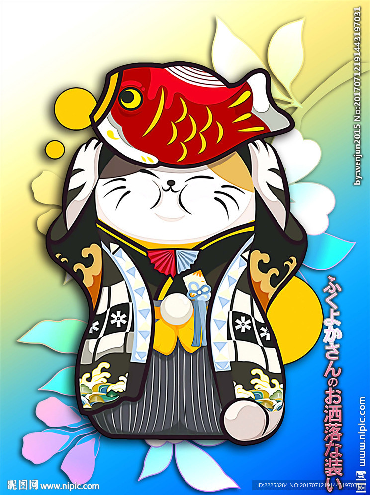 招财猫卡通装饰画