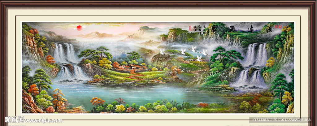 聚宝盆油画