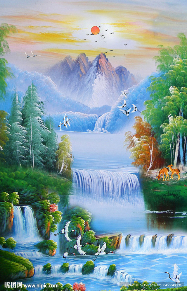 油画山水