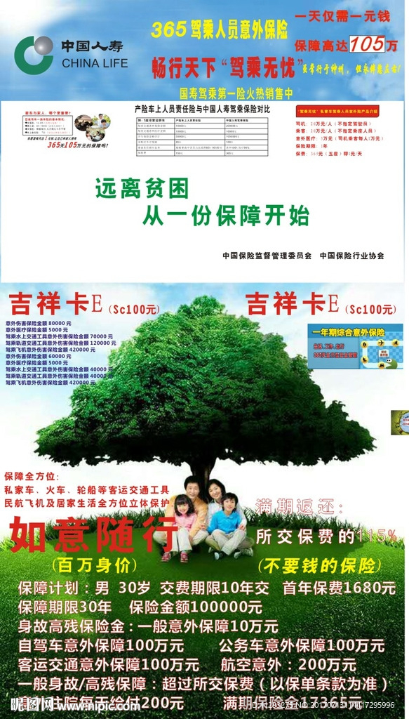 中国人寿意外险展板