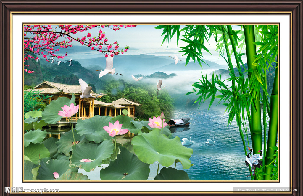 荷花风景