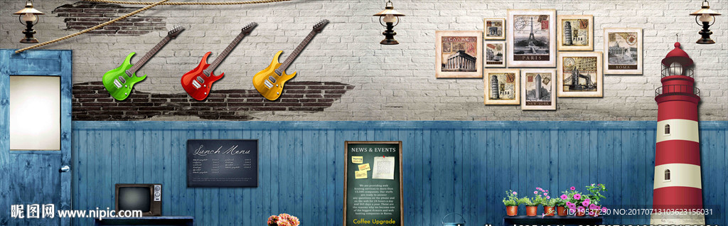 复古地中海背景