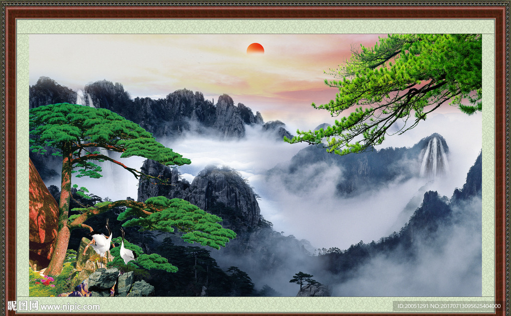 风景迎客松