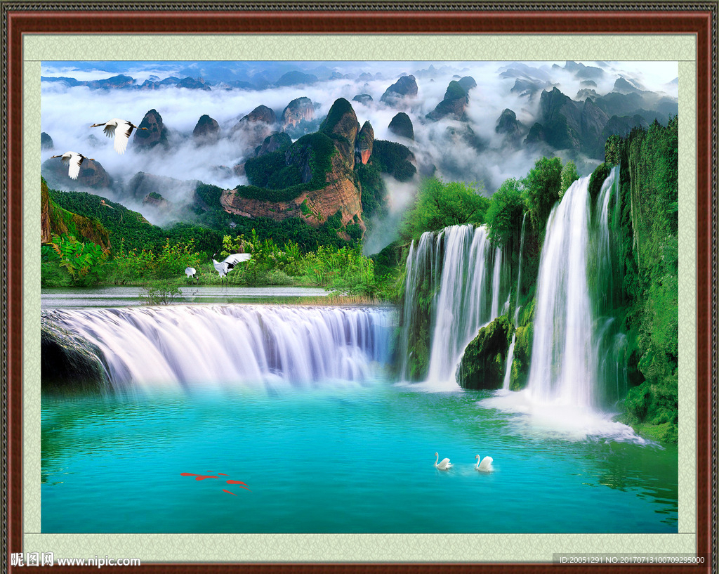 流水风景