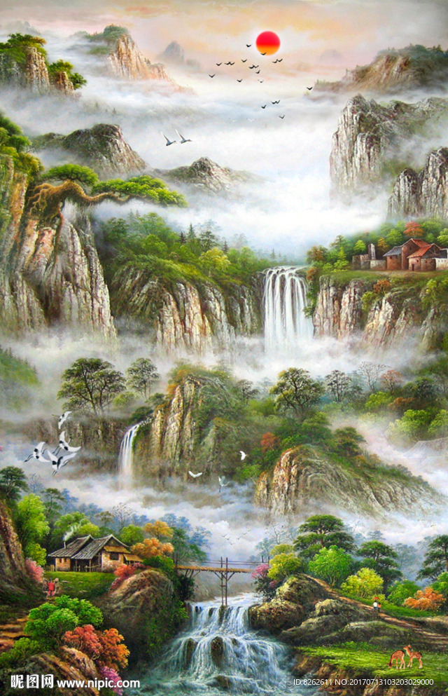 油画山水
