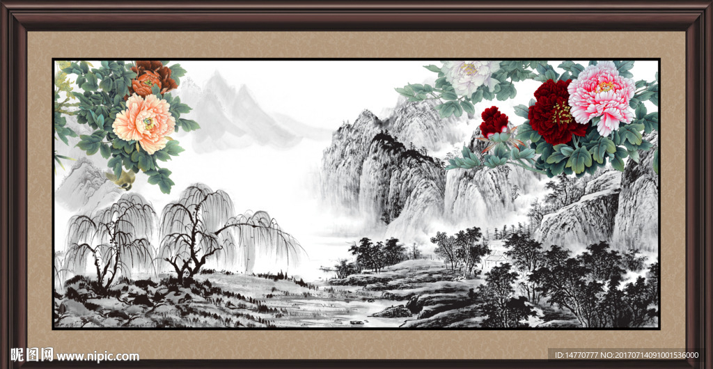 国画牡丹