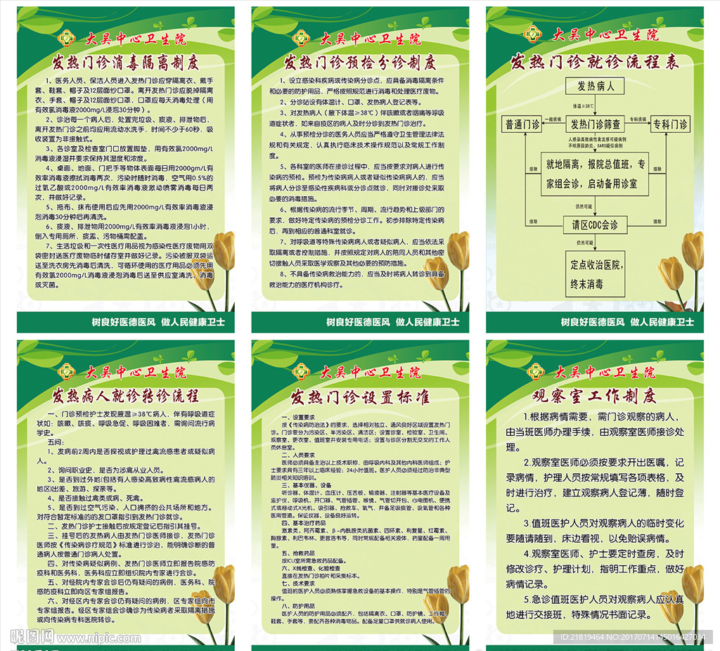 医院发热就诊隔离转诊工作制