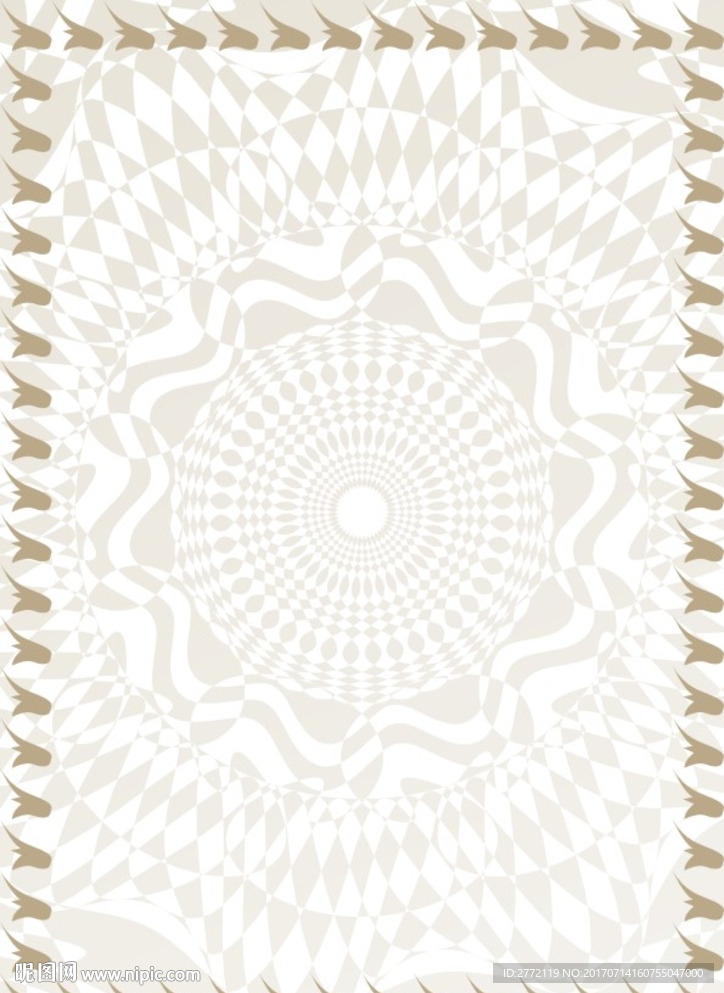 浅褐色 特约证书纹