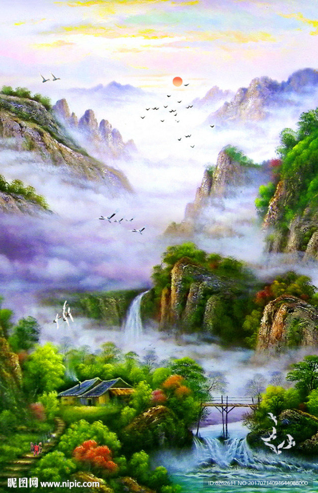 油画山水
