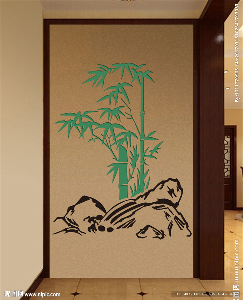 中式玄关竹子