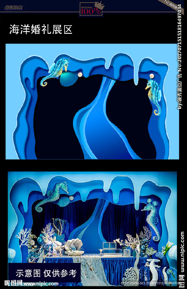 蓝色婚礼 海洋婚礼