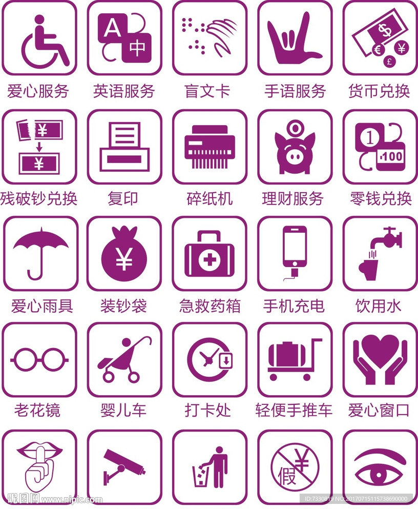 银行服务标识