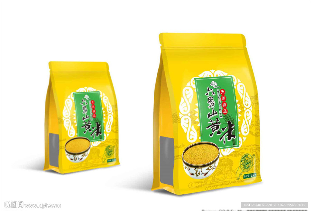 小黄米包装设计加效果图展示