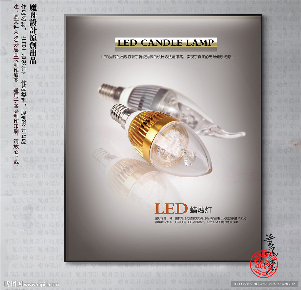 LED节能灯具海报