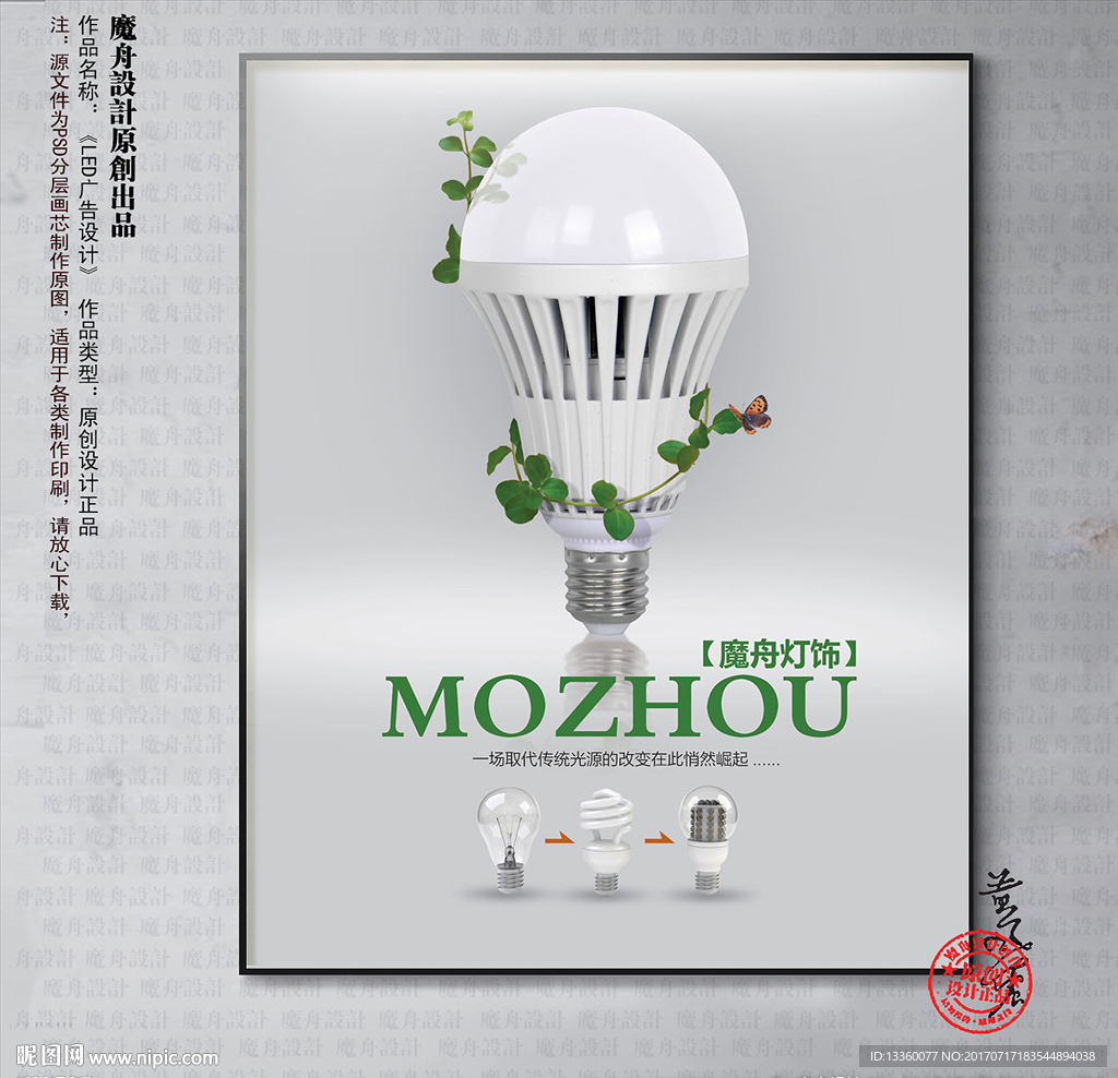 LED节能灯具海报