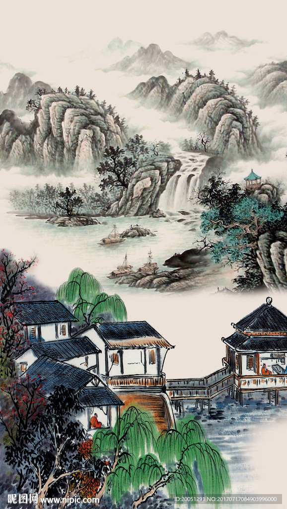 国画风景玄关