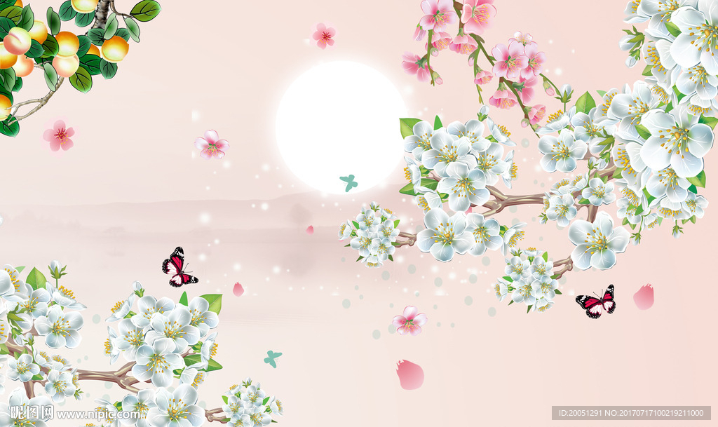 花鸟背景墙