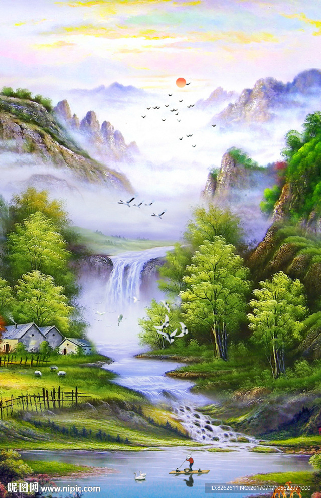 聚宝盆油画