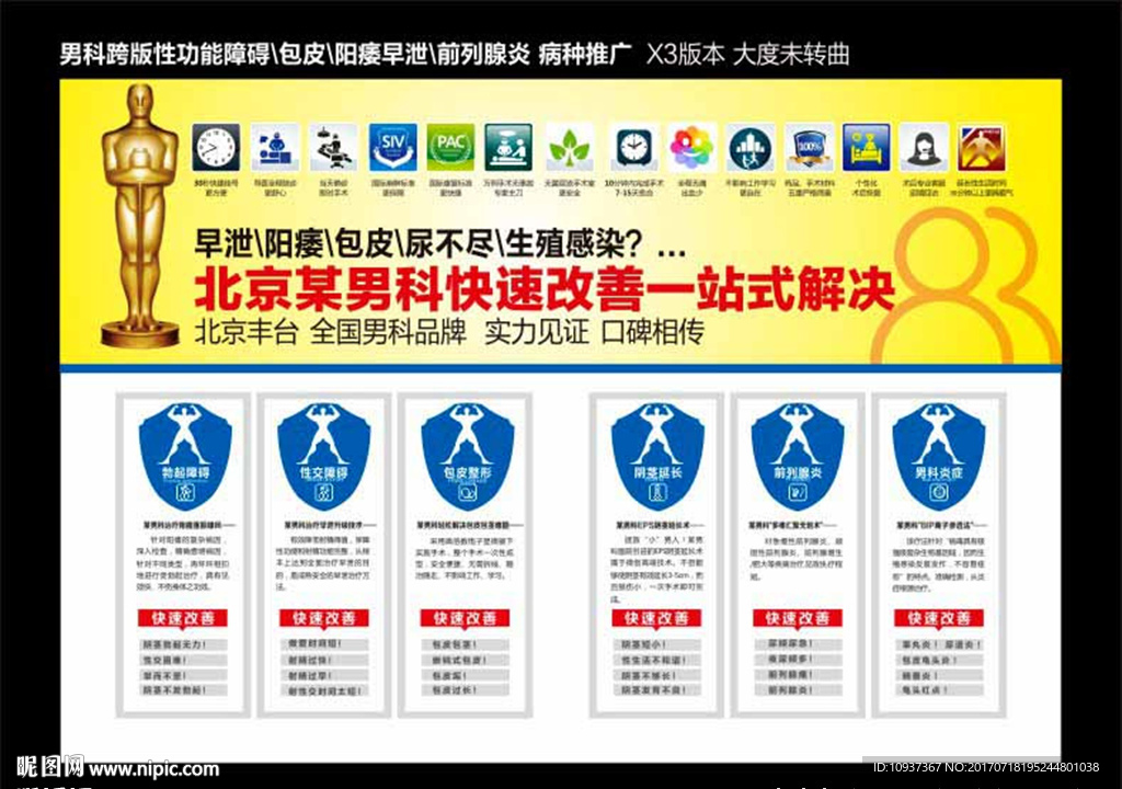 男科综合病种跨版