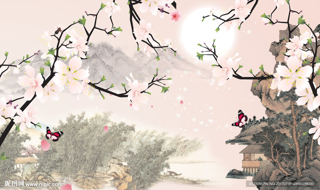 花鸟背景墙