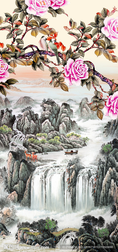 国画山水玄关