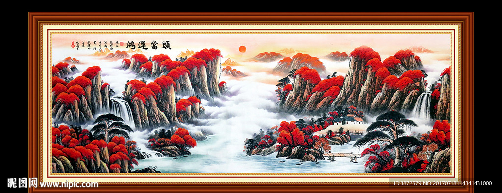 鸿运当头国画