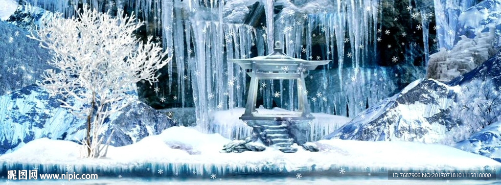 戏曲林海雪原打虎上山雪景