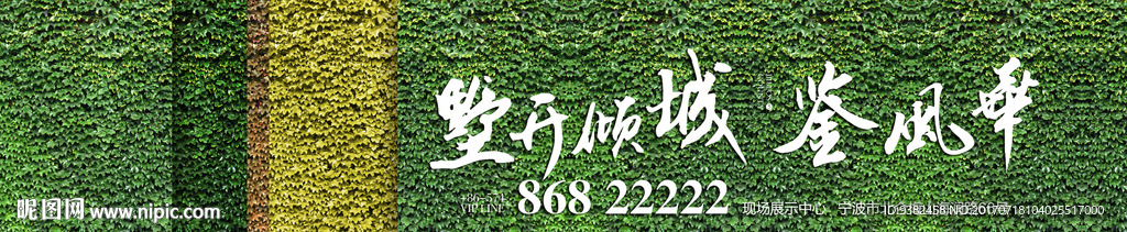 地产 绿草坪围墙