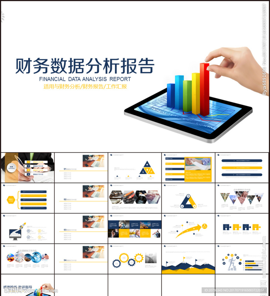 财务数据分析项目PPT模板