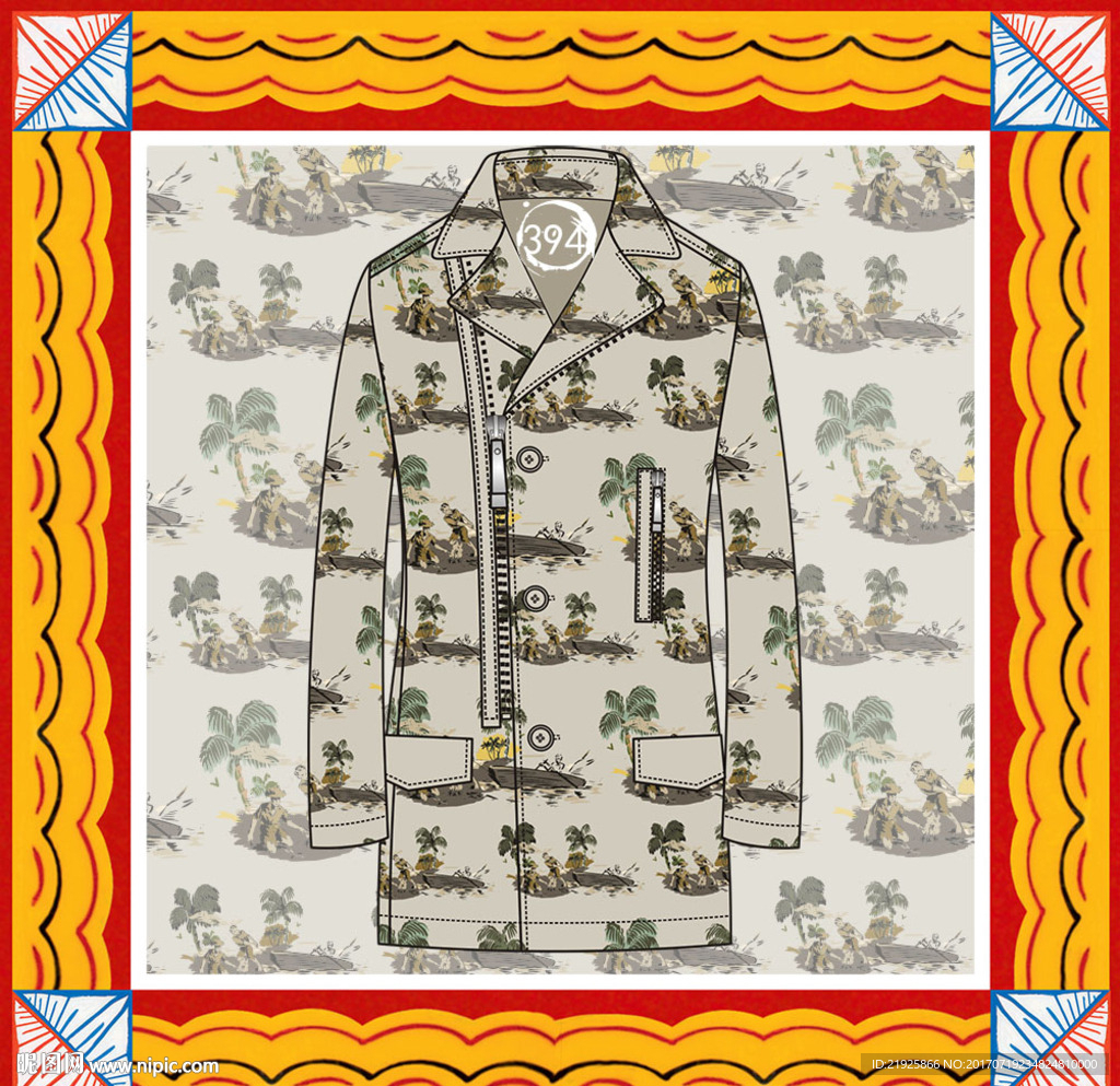 高清服装印花AI矢量图