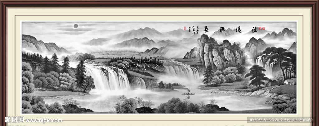 水墨山水画